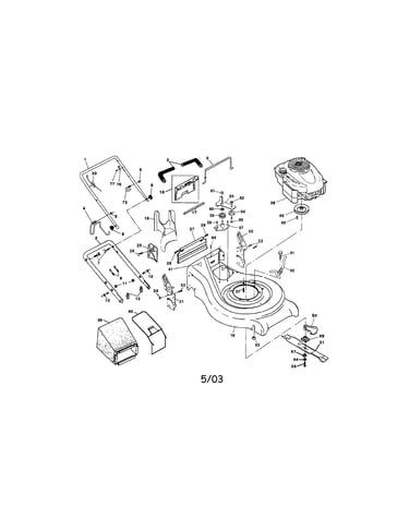 Engine/housing/handle/bag