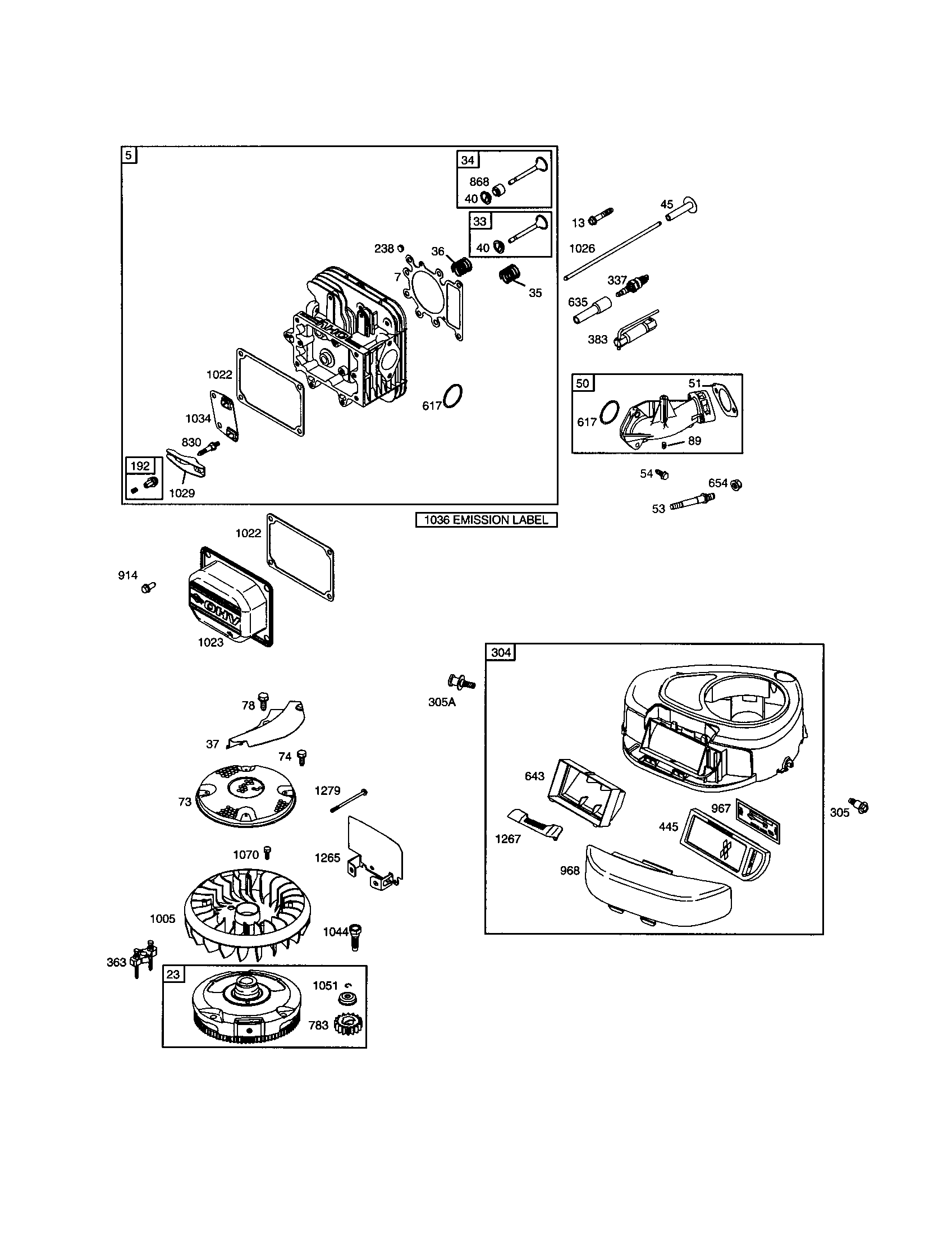 Head-cylinder/blower-housing