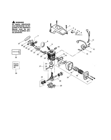 Crankshaft/shield/cylinder