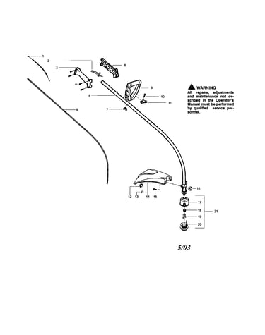 Driveshaft/handle/shield