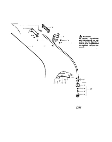 Driveshaft/shield/handle