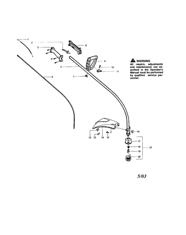 Driveshaft/handle/shield