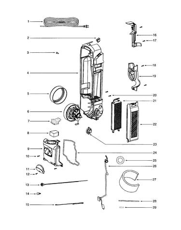 Rear housing/motor cover