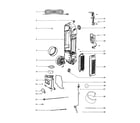 Eureka 5845A rear housing/motor cover diagram