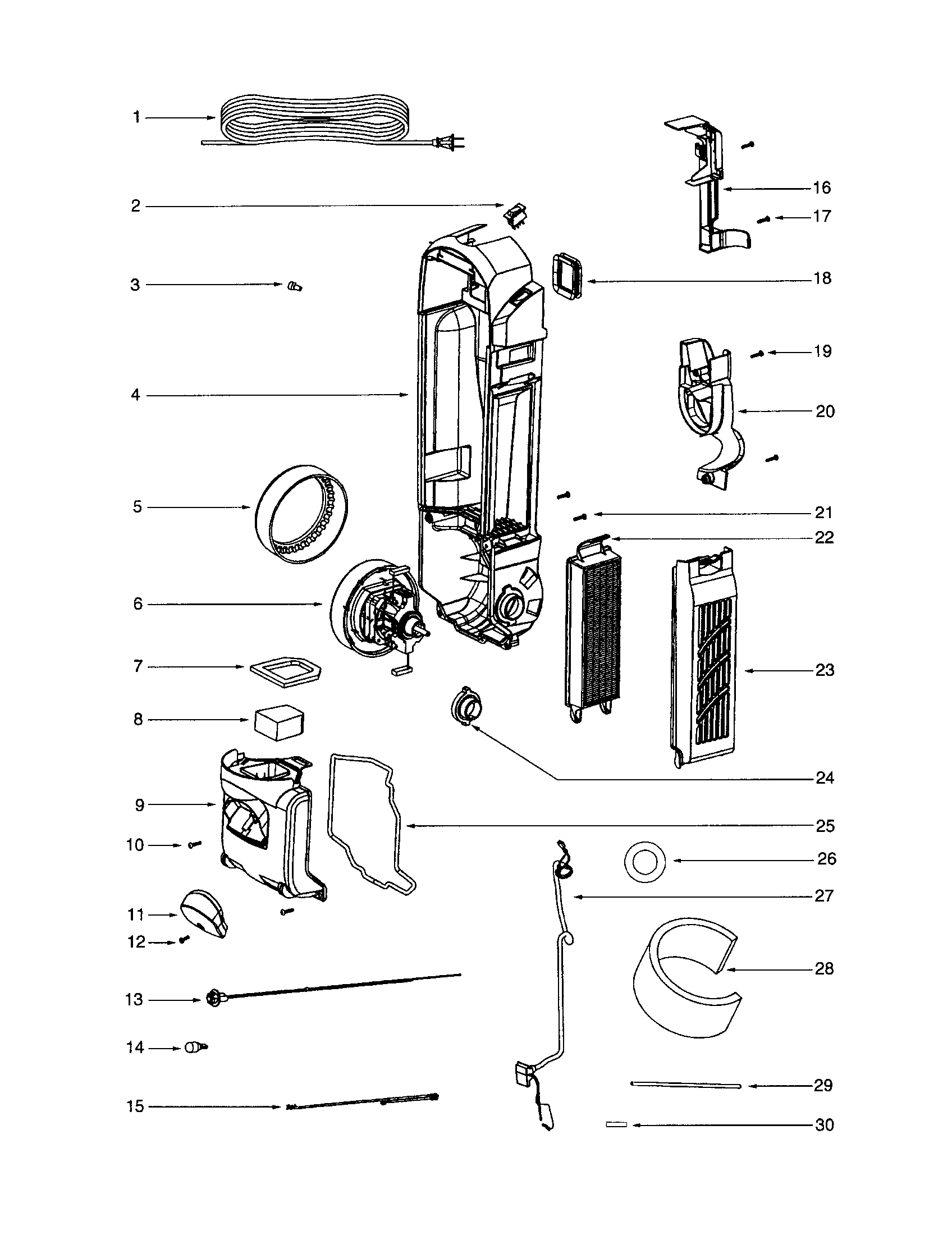 Rear housing/motor cover