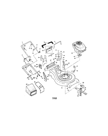 Engine/housing/bag/handle