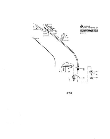 Driveshaft/shield/handle