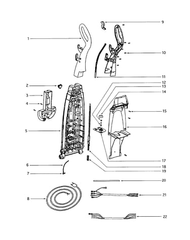 Handle/rear housing