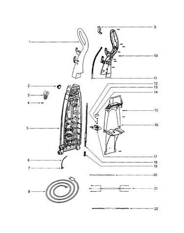 Handle/rear housing