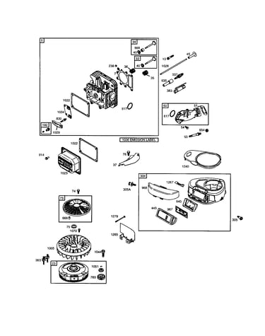 Head-cylinder/housing-blower