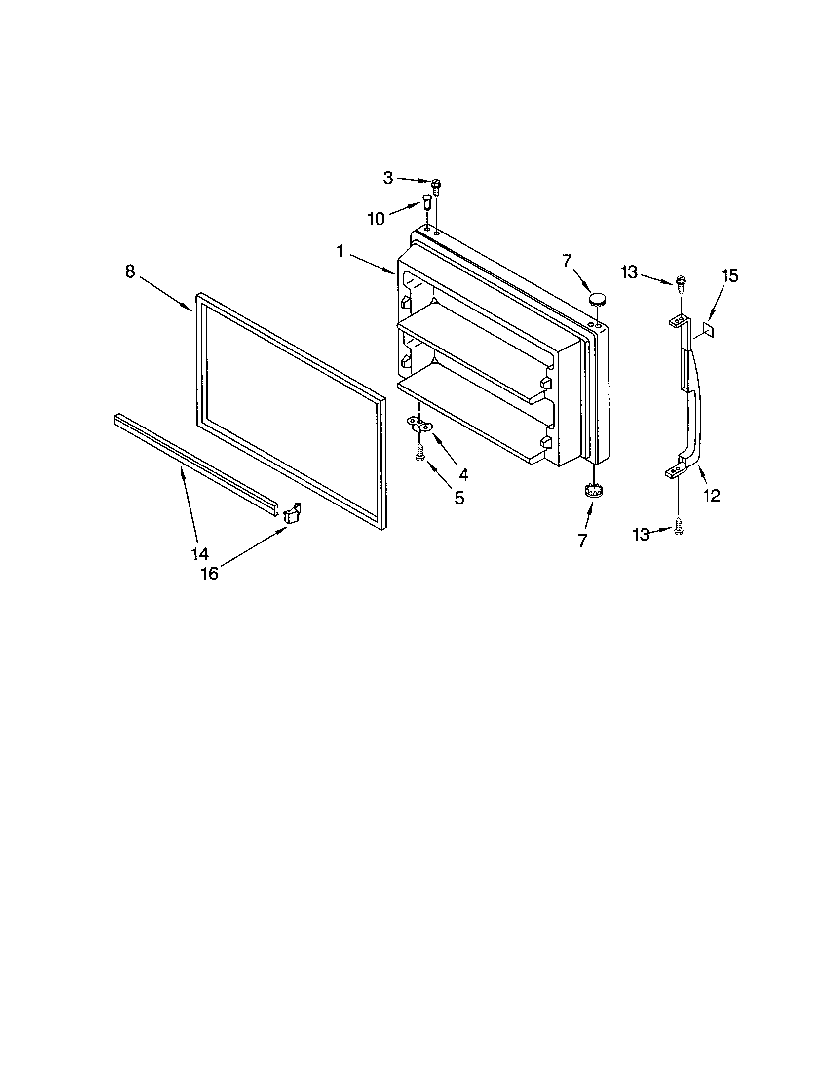 Freezer door