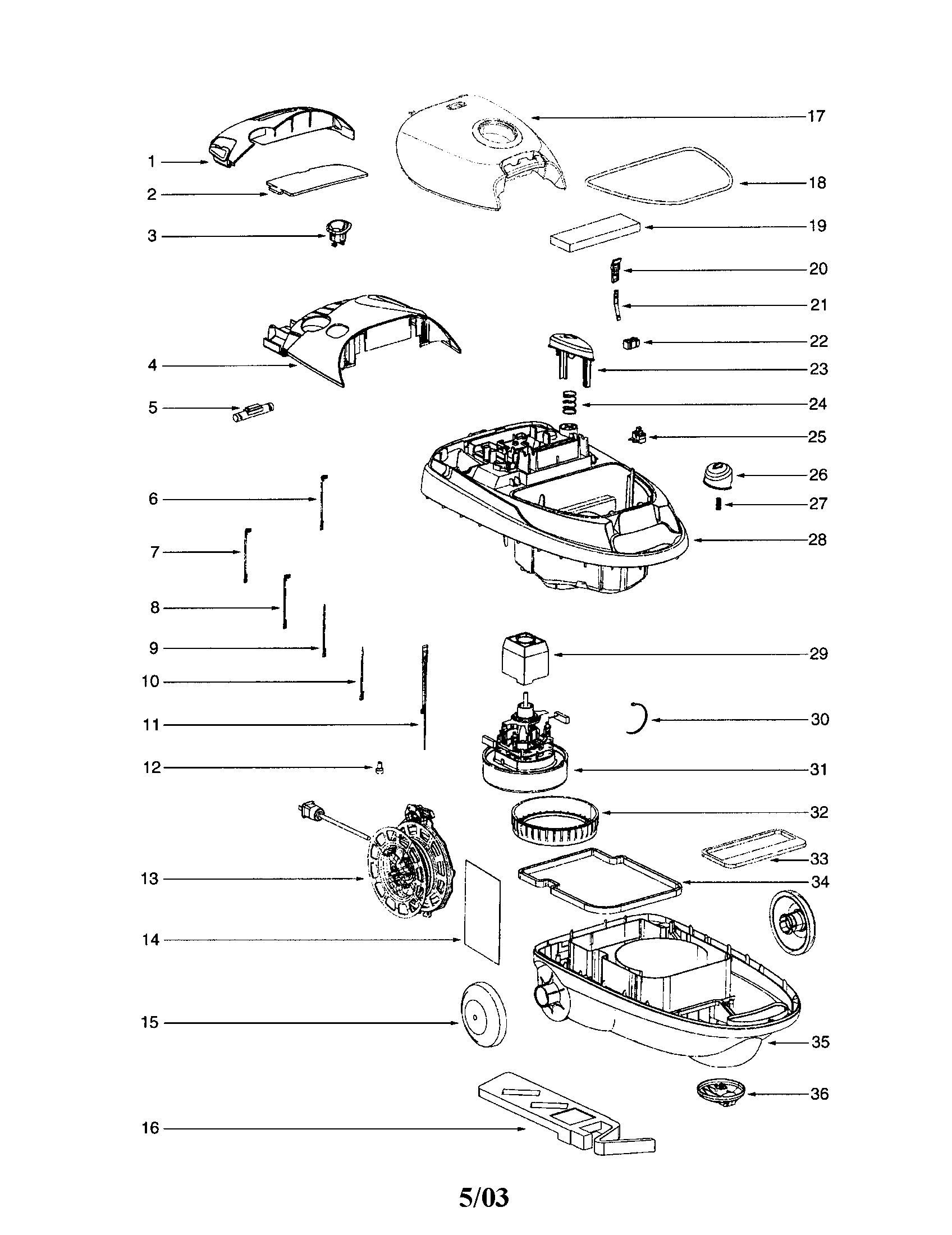 Shell/motor/bag cover