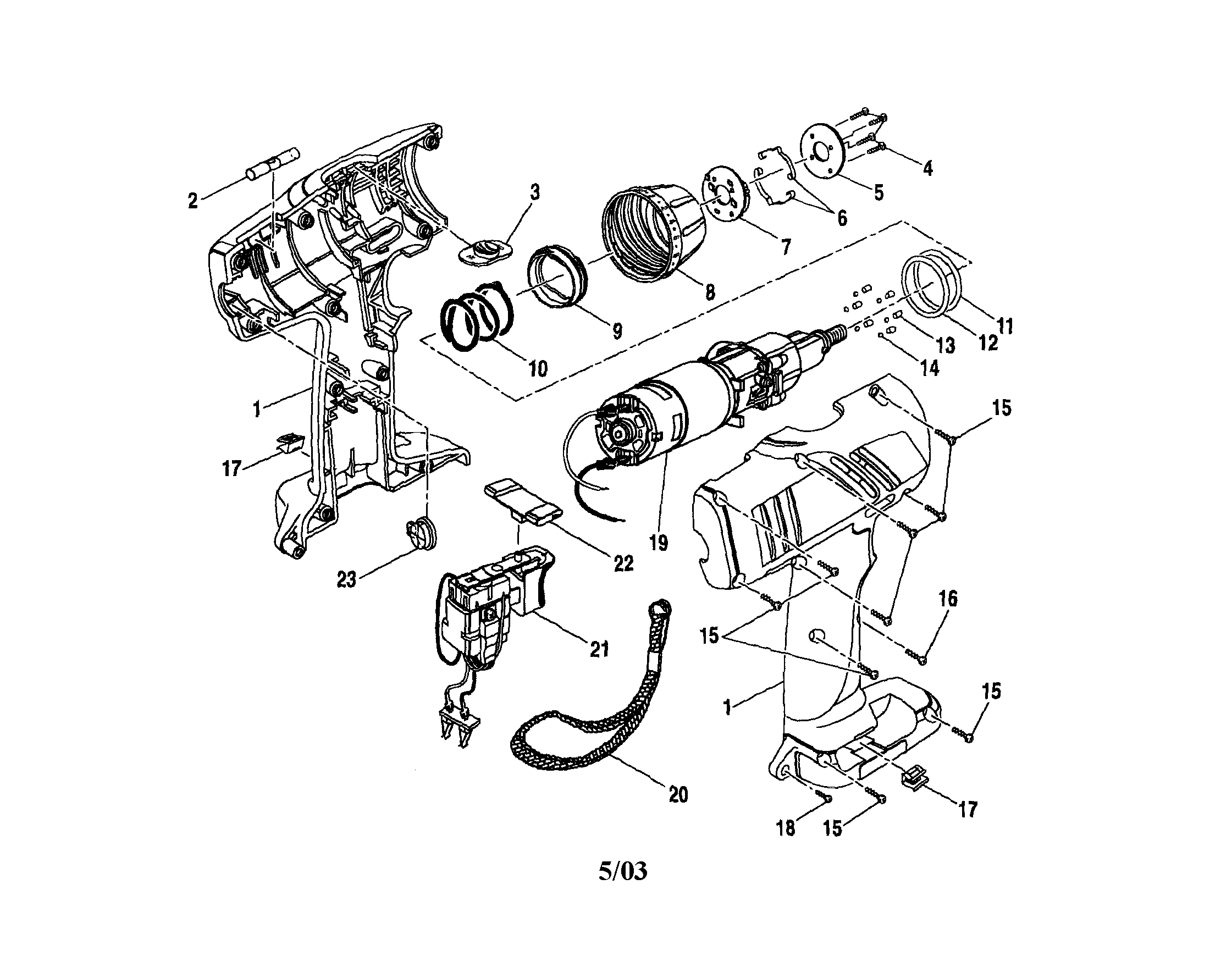 Housing/motor with gear