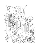 Dust compartment and motor