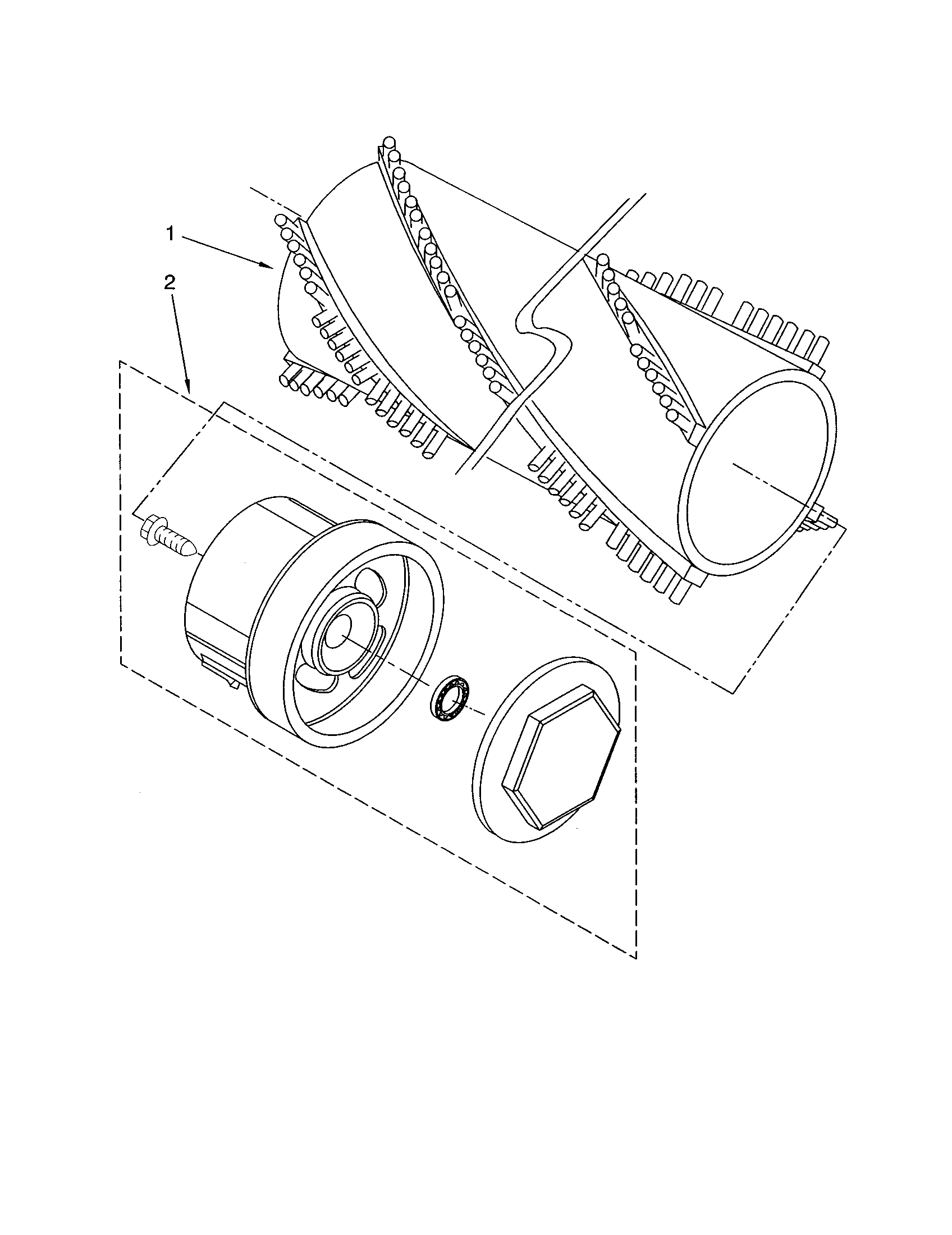 ENDCAP AND AGITATOR ASSEMBLY