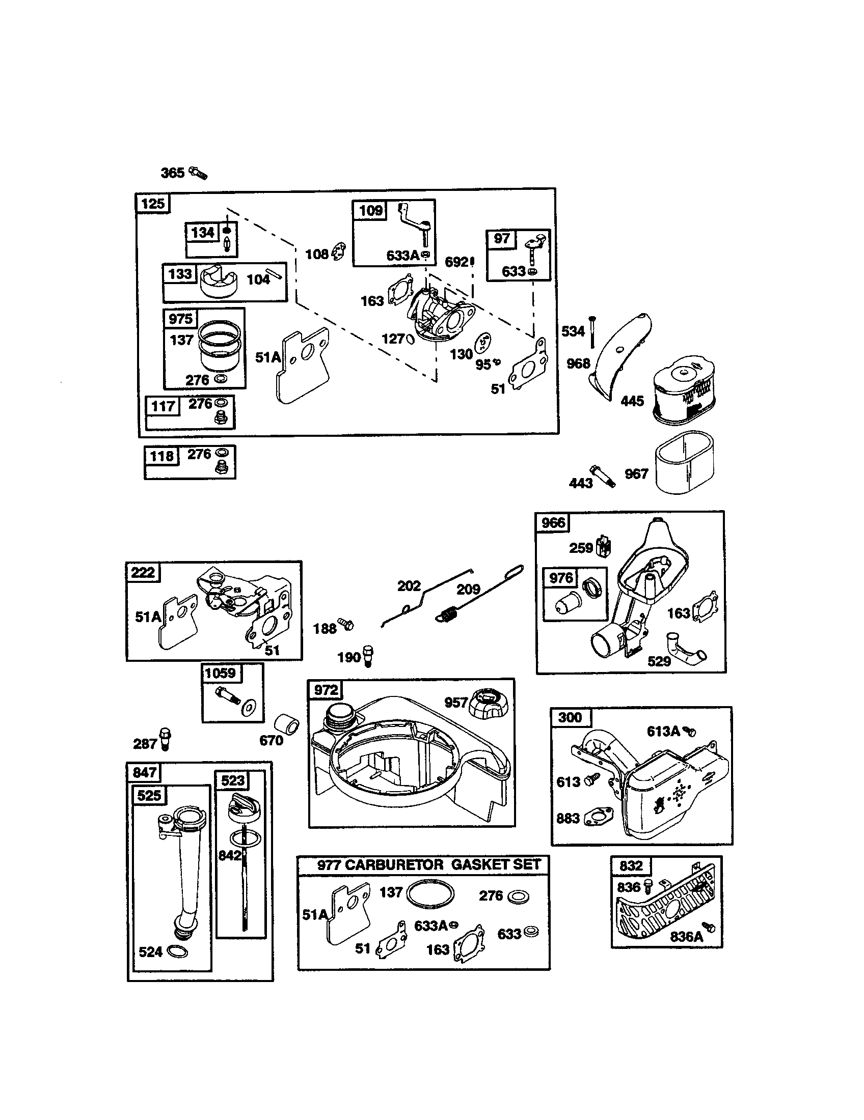 Carburetor/fuel tank