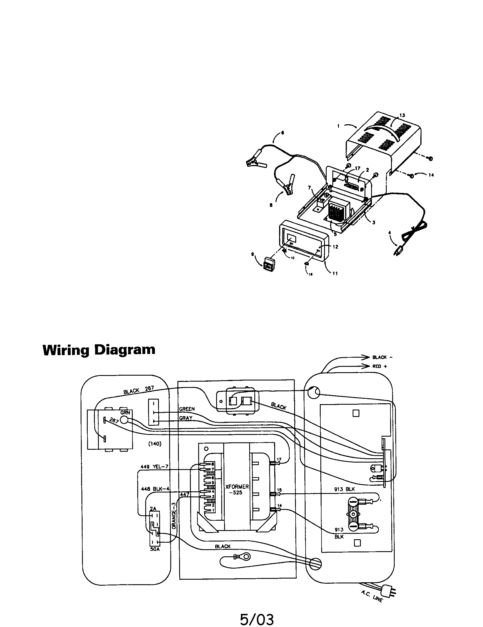Cover/base/handle/wiring