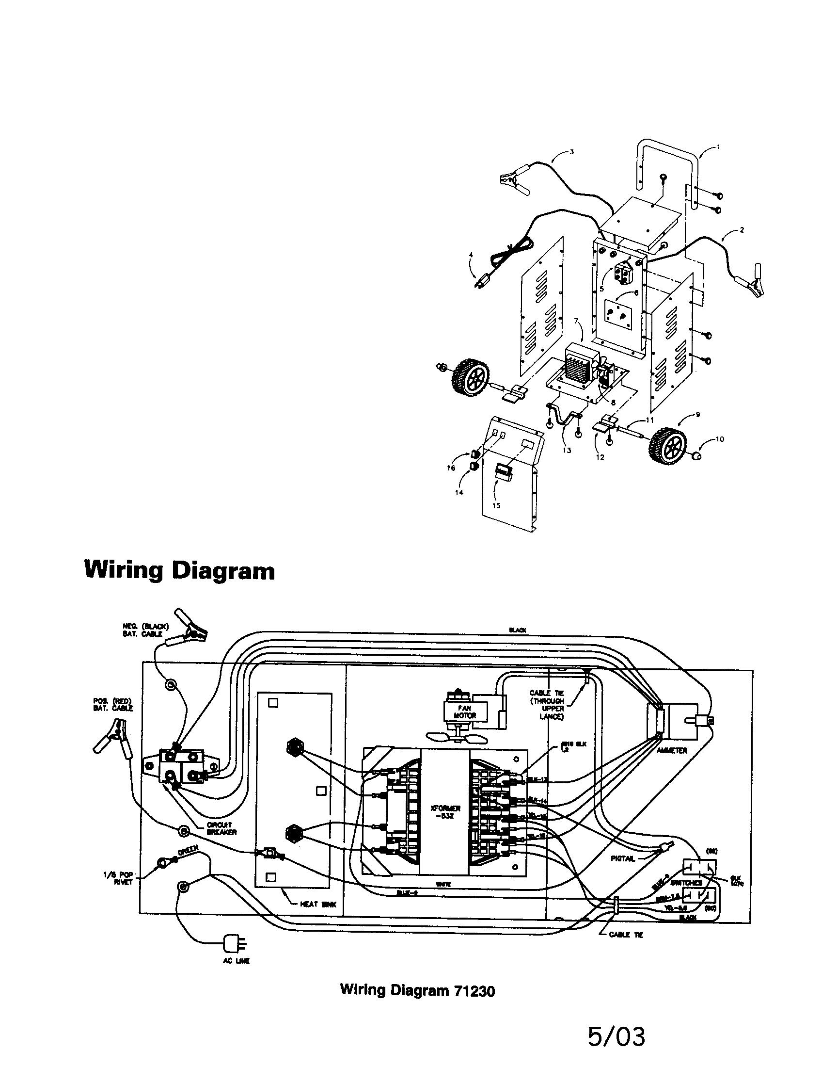 HANDLE/POWER CORD/WIRING