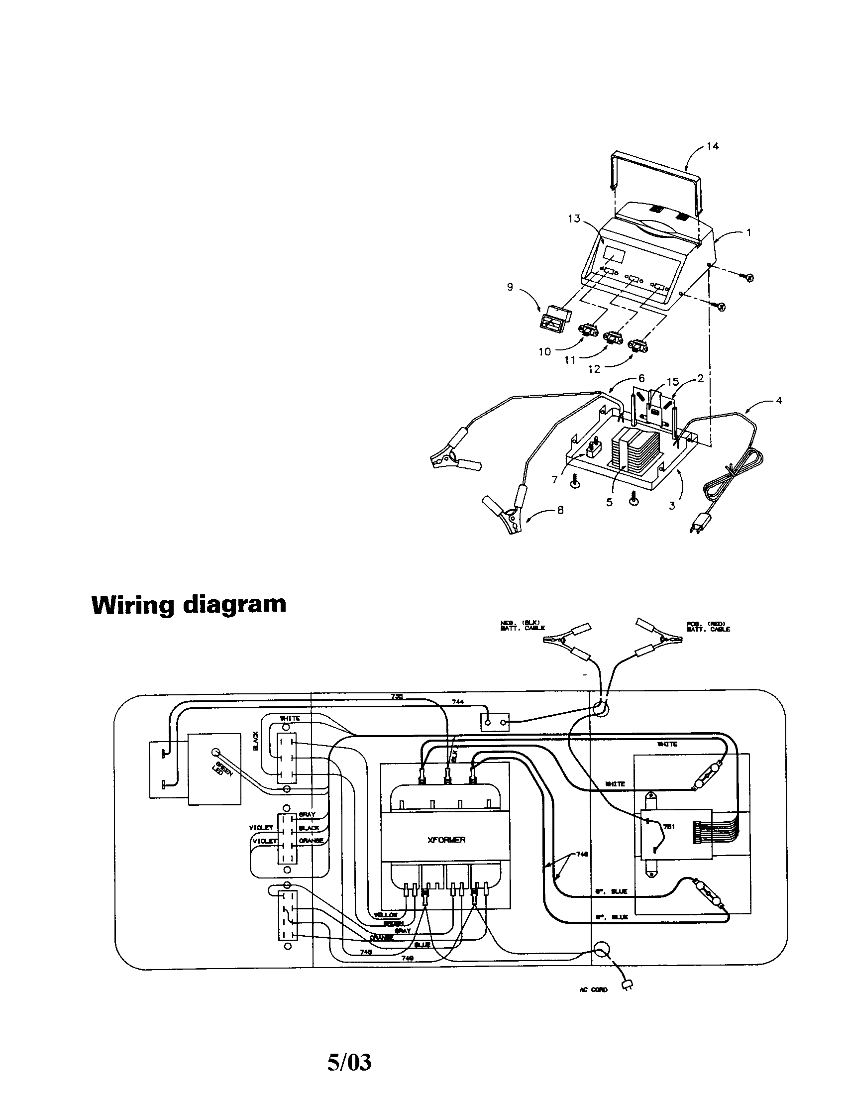 Case cover/transformer/wiring