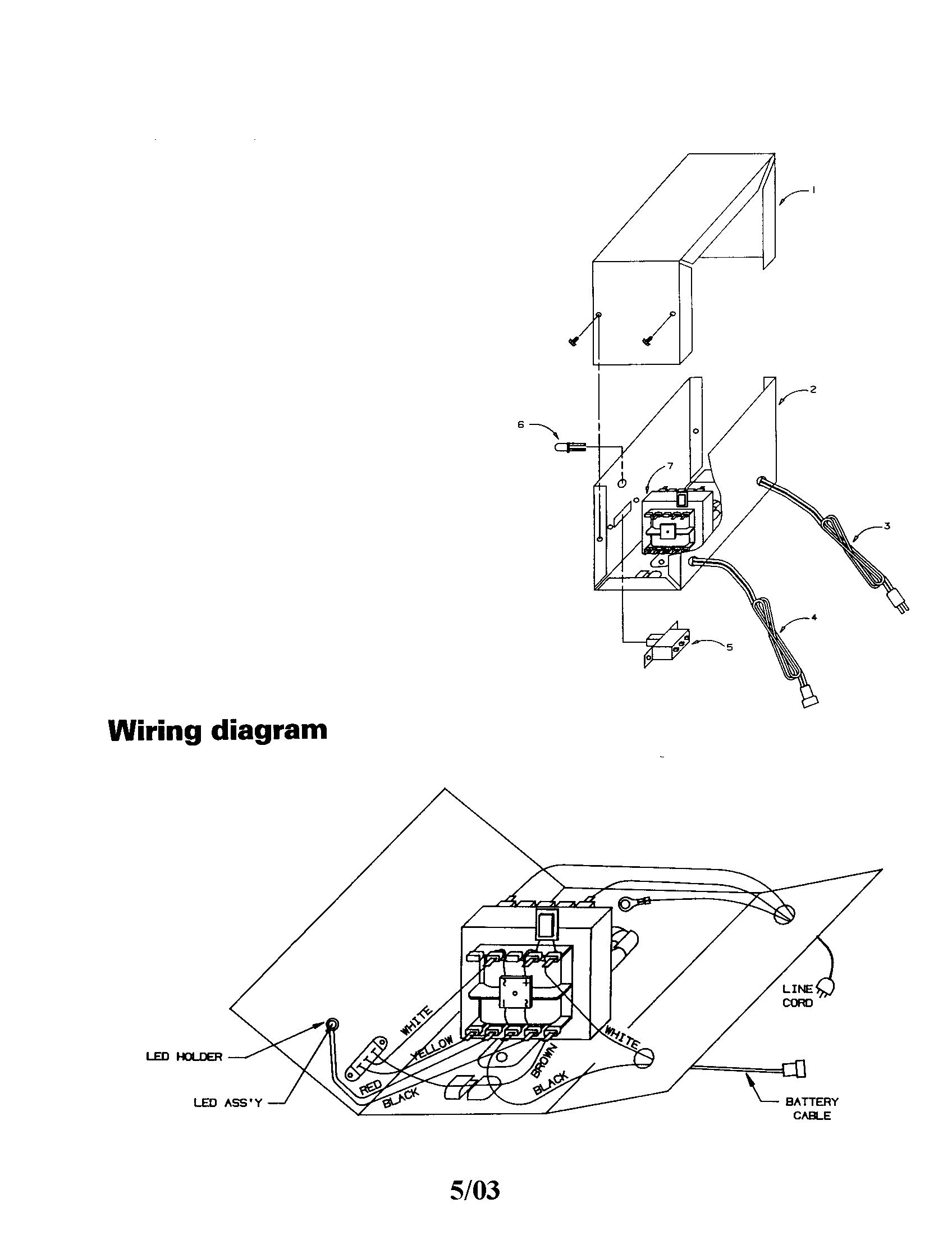Case/transformer/wiring