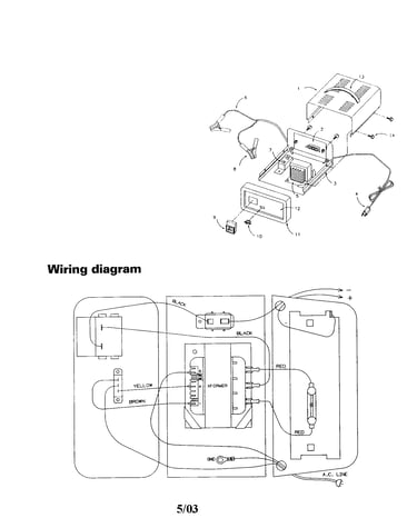 Cover/base/wiring