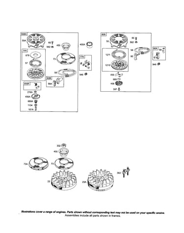 Starter-rewind/flywheel