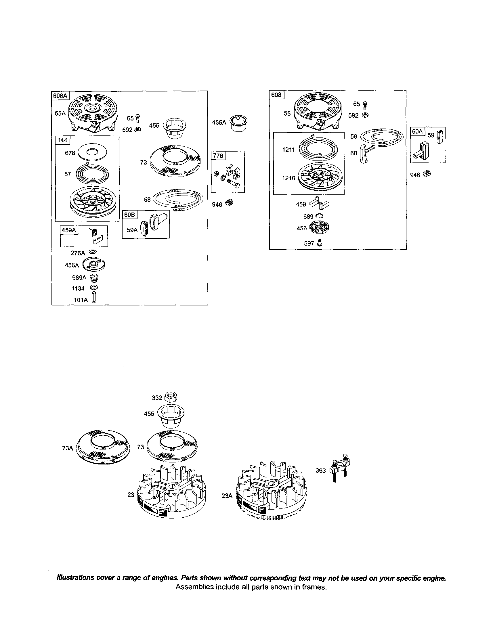 REWIND-STARTER/FLYWHEEL