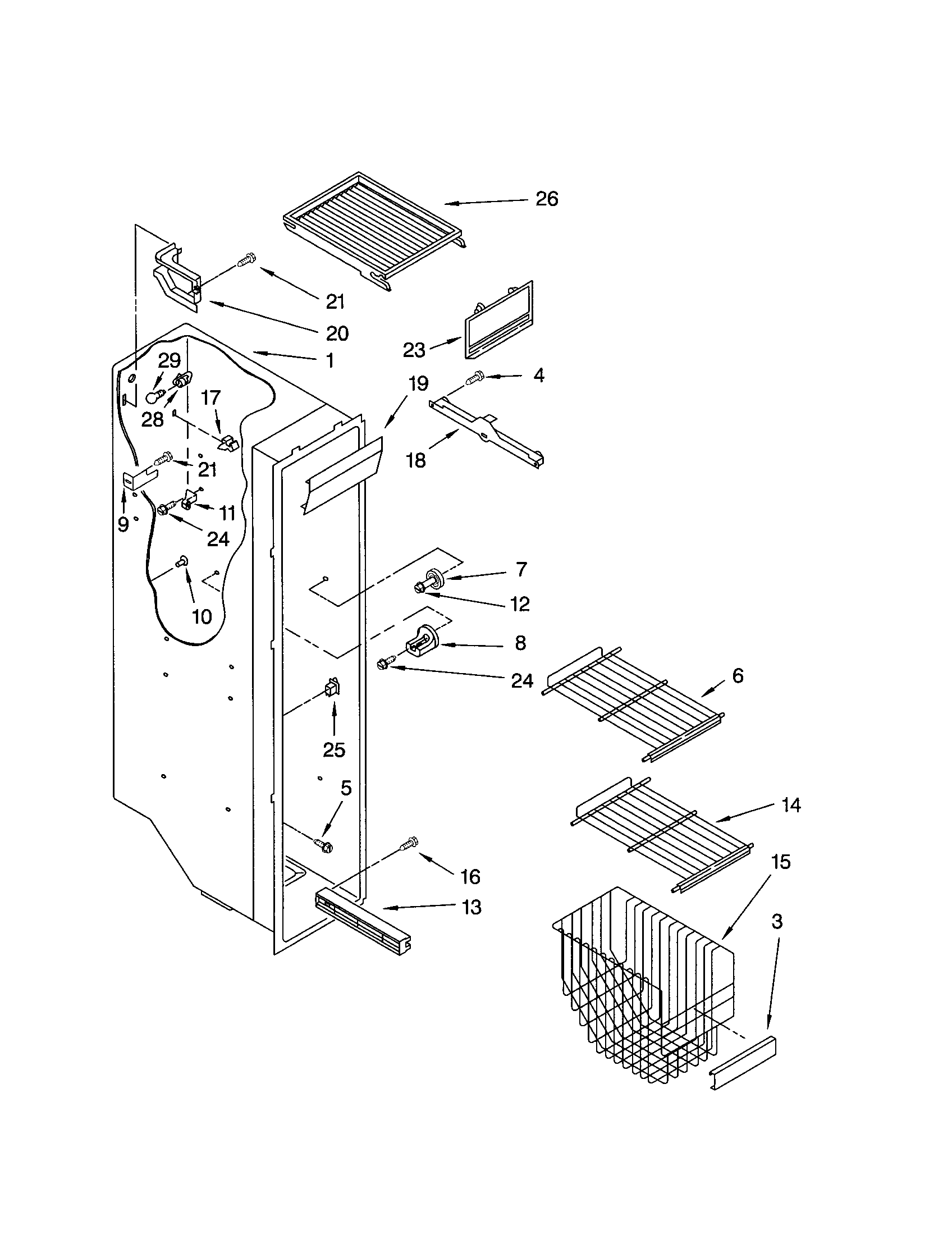 Freezer liner