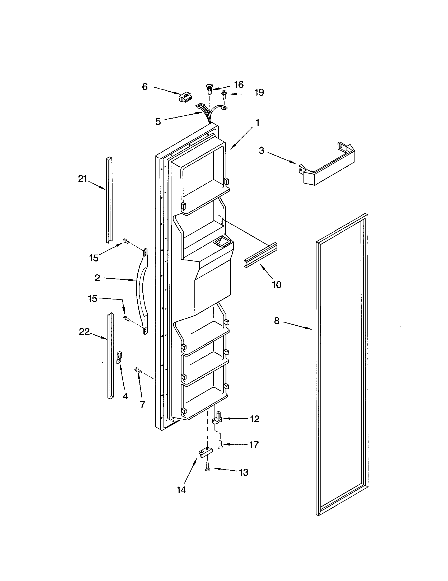 Freezer door