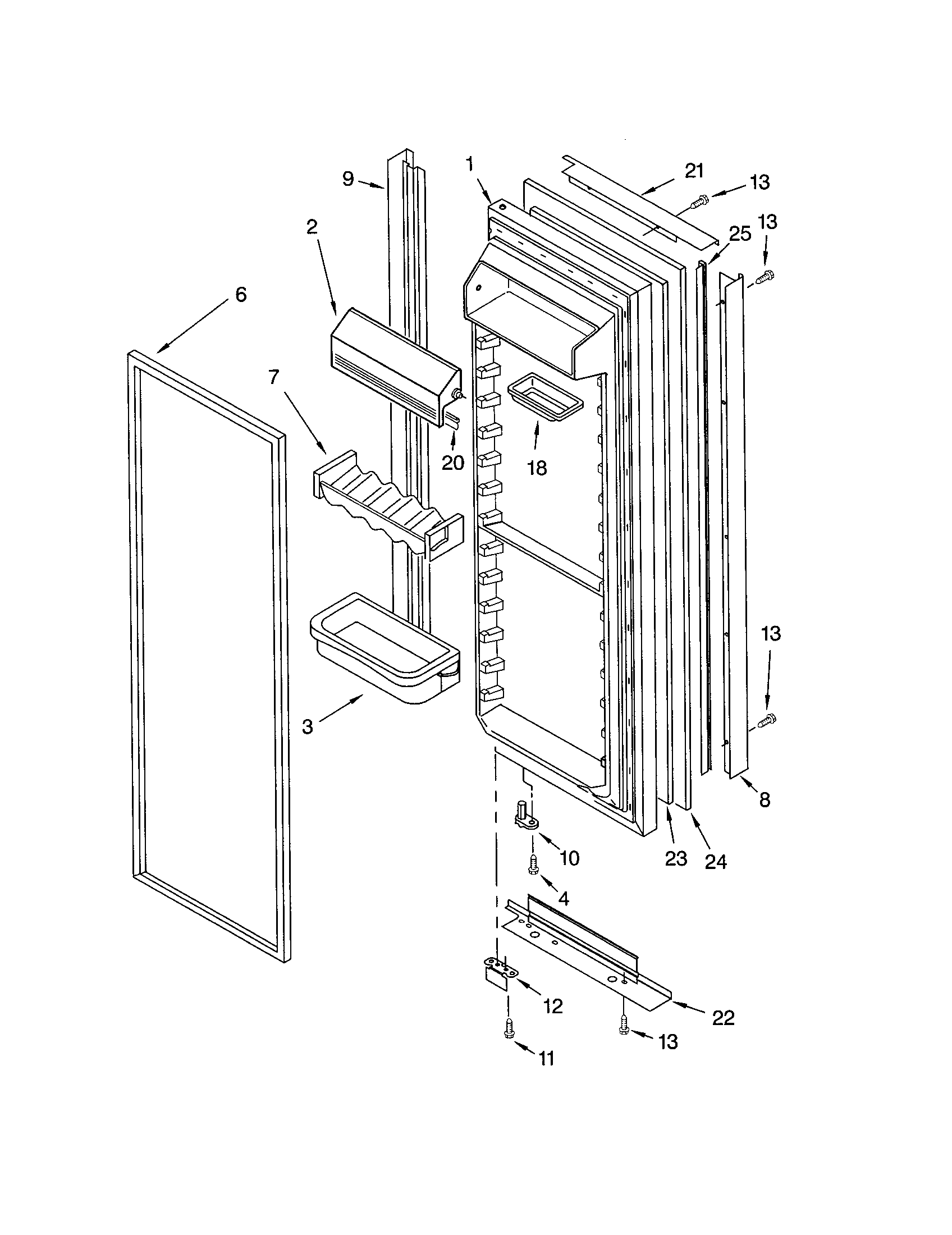 Refrigerator door
