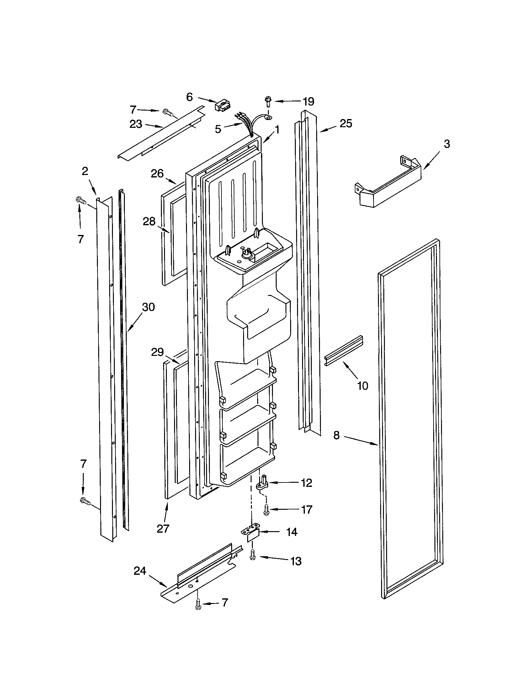 Freezer door