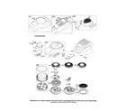 Briggs & Stratton 128600 (0100-0264) blower-housing and cover diagram