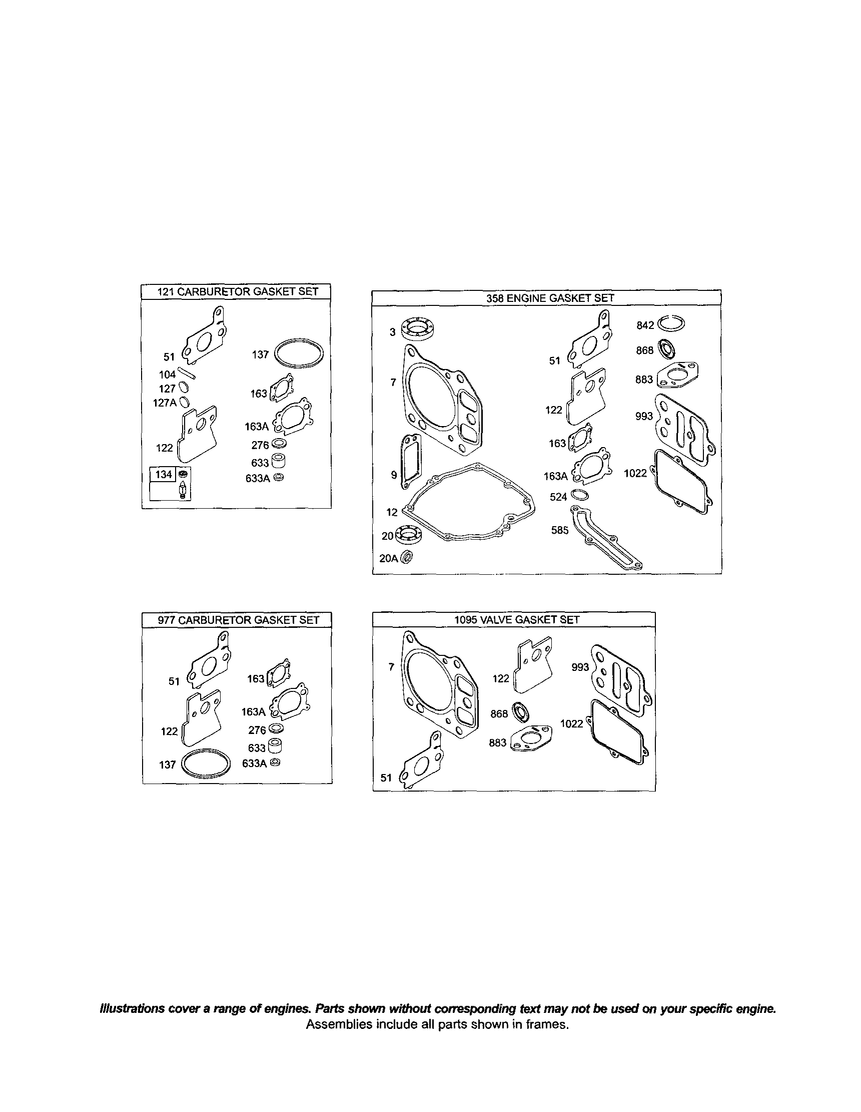 Gasket sets