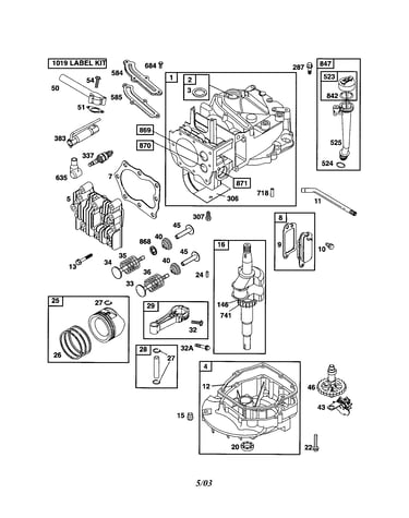 Cylinder/crankshaft