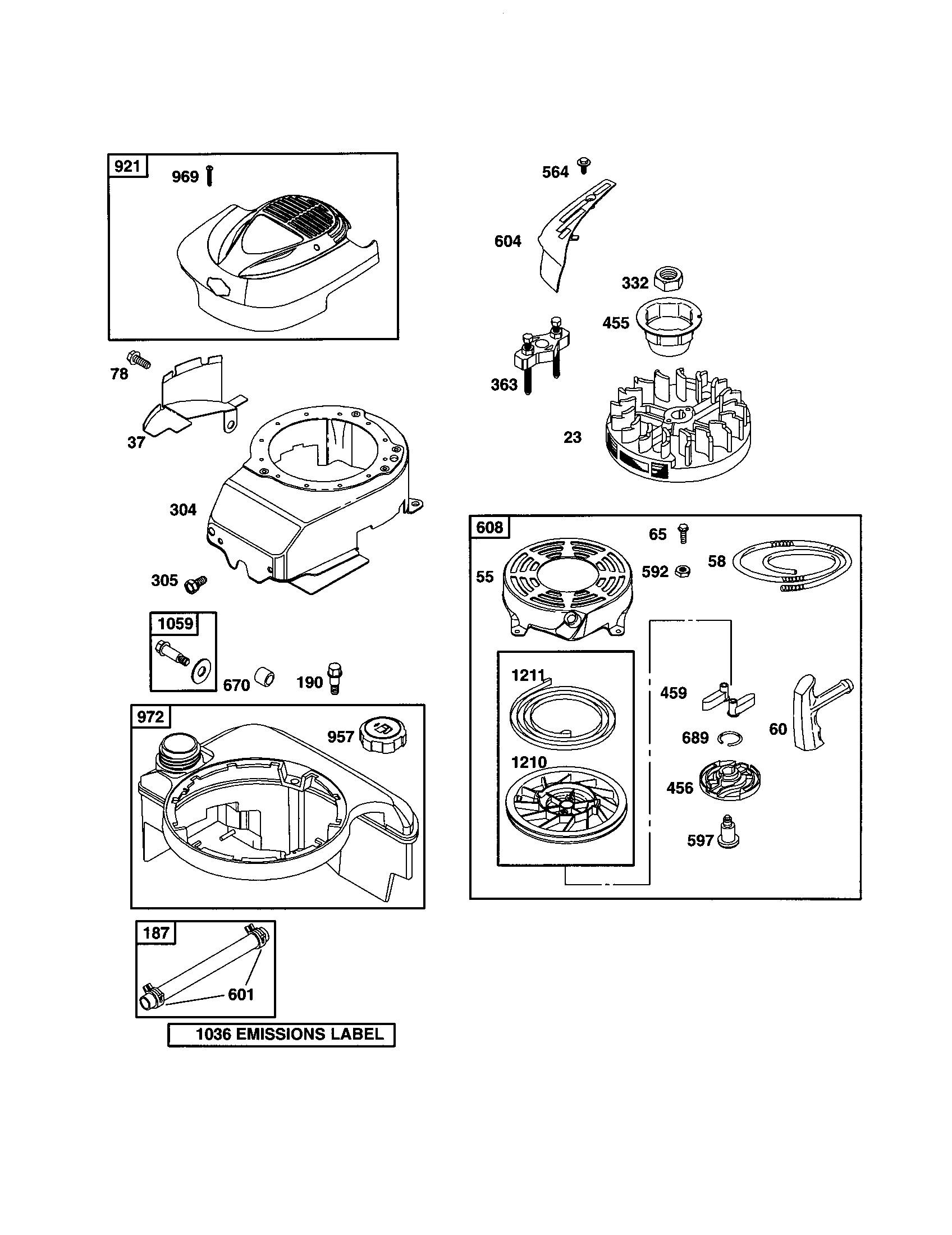 Blower housing/starter-rewind