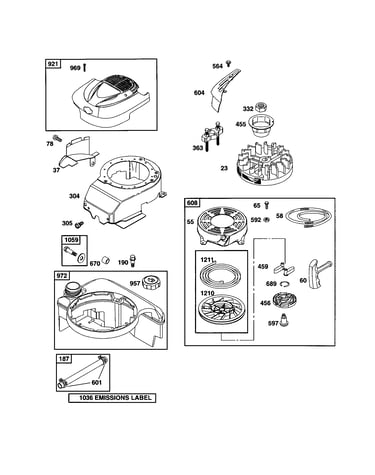 Blower housing/starter-rewind