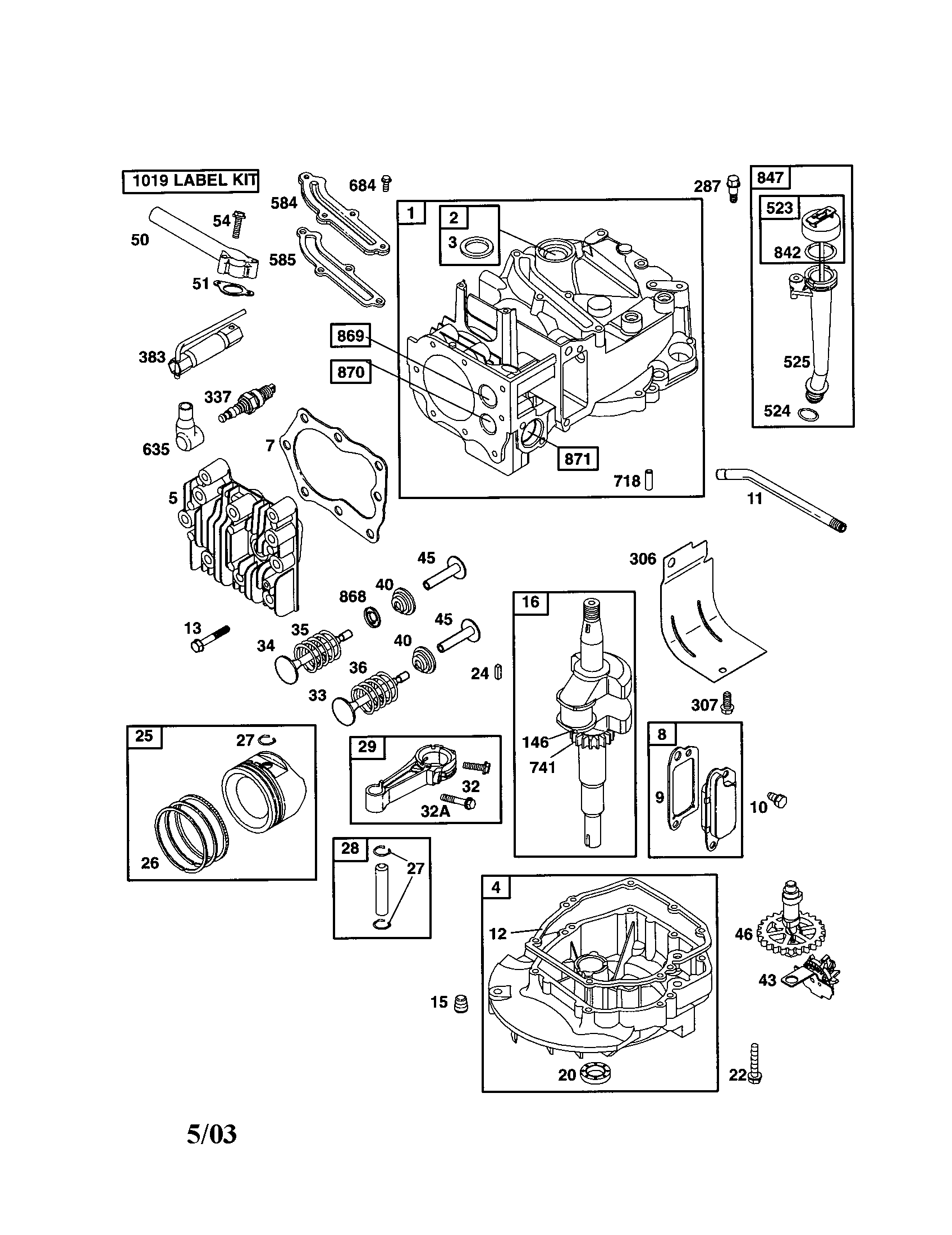 Cylinder/crankshaft