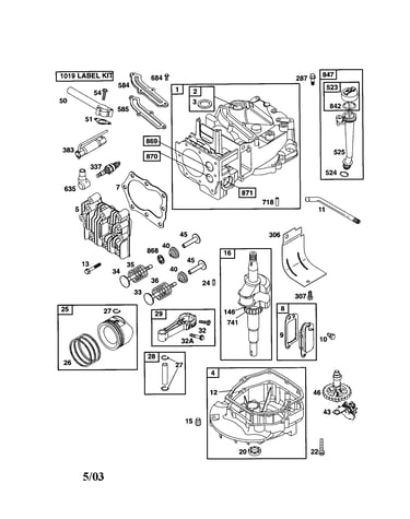 Cylinder/crankshaft