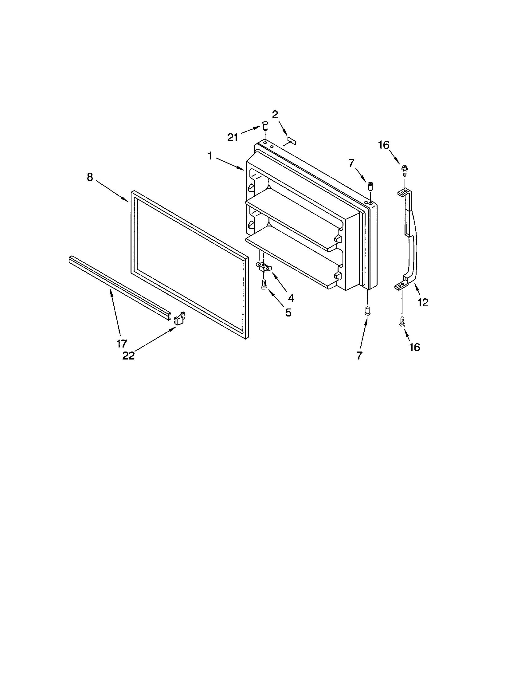 Freezer door