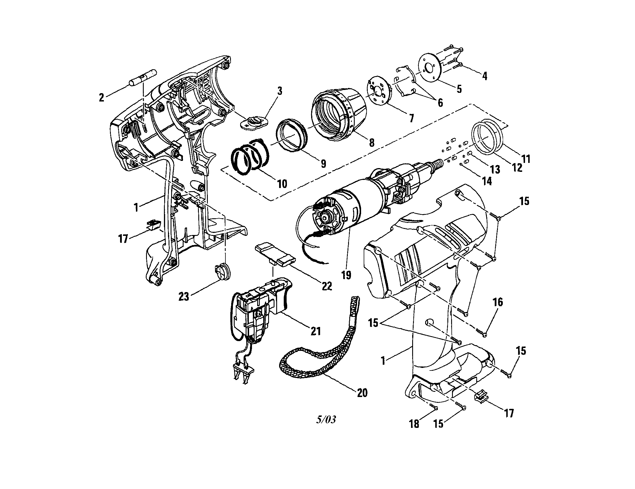 Housing/motor/switch