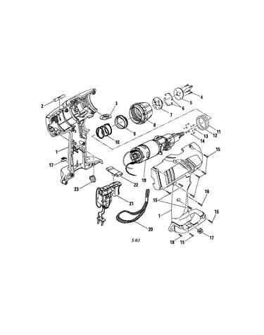 Housing/motor/switch