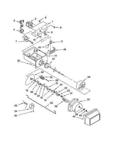 Motor and ice container