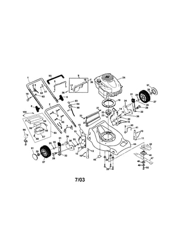 Engine/housing/handle