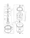 Agitator, basket and tub