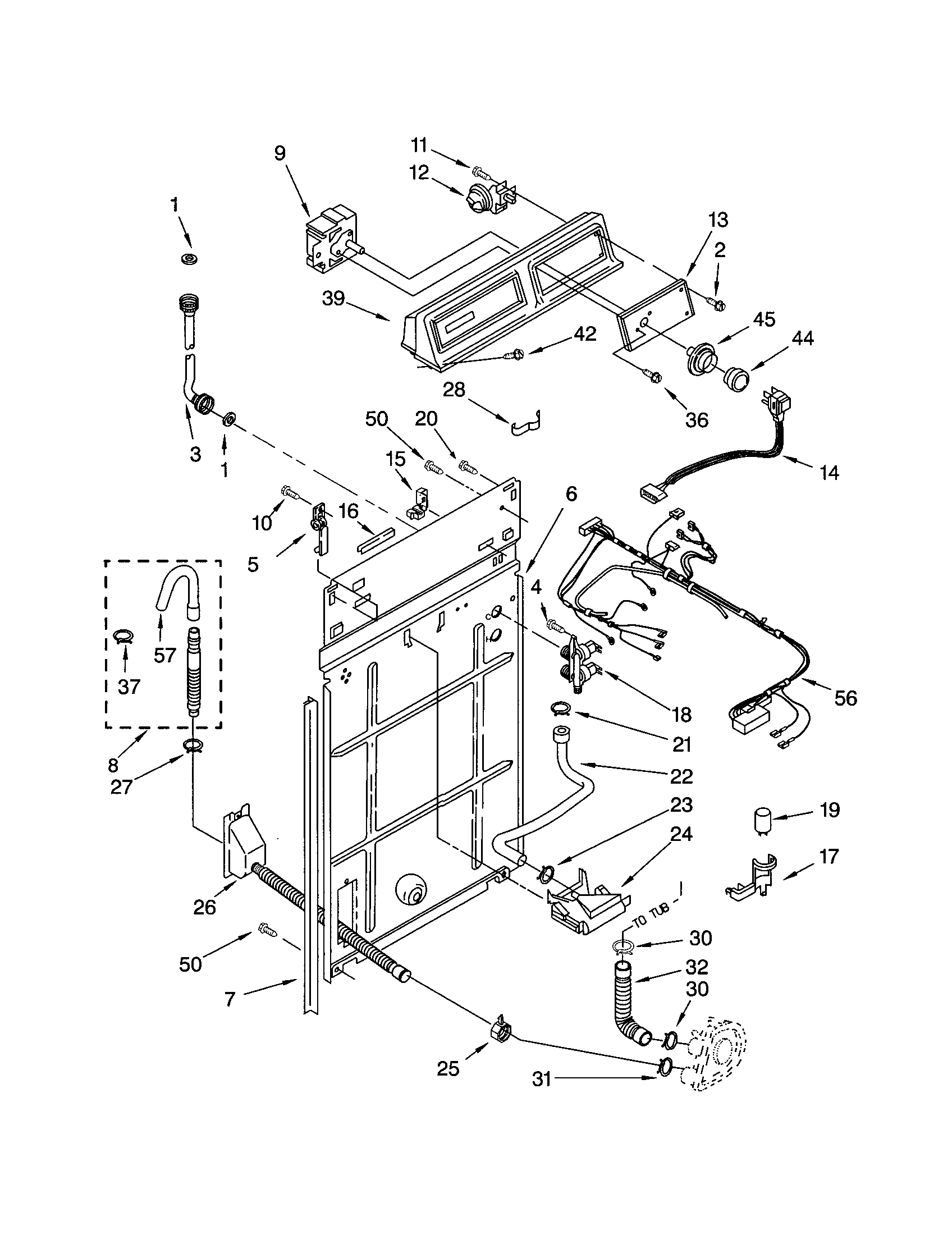 Control and rear panel
