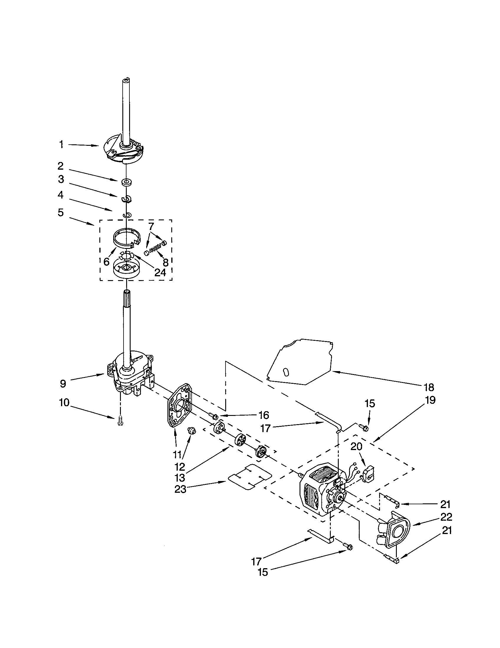 Brake/clutch/gearcase/motor/pump