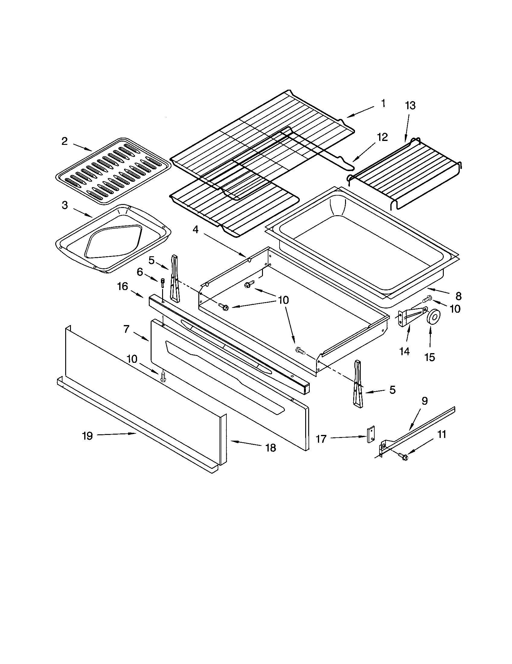 DRAWER AND BROILER