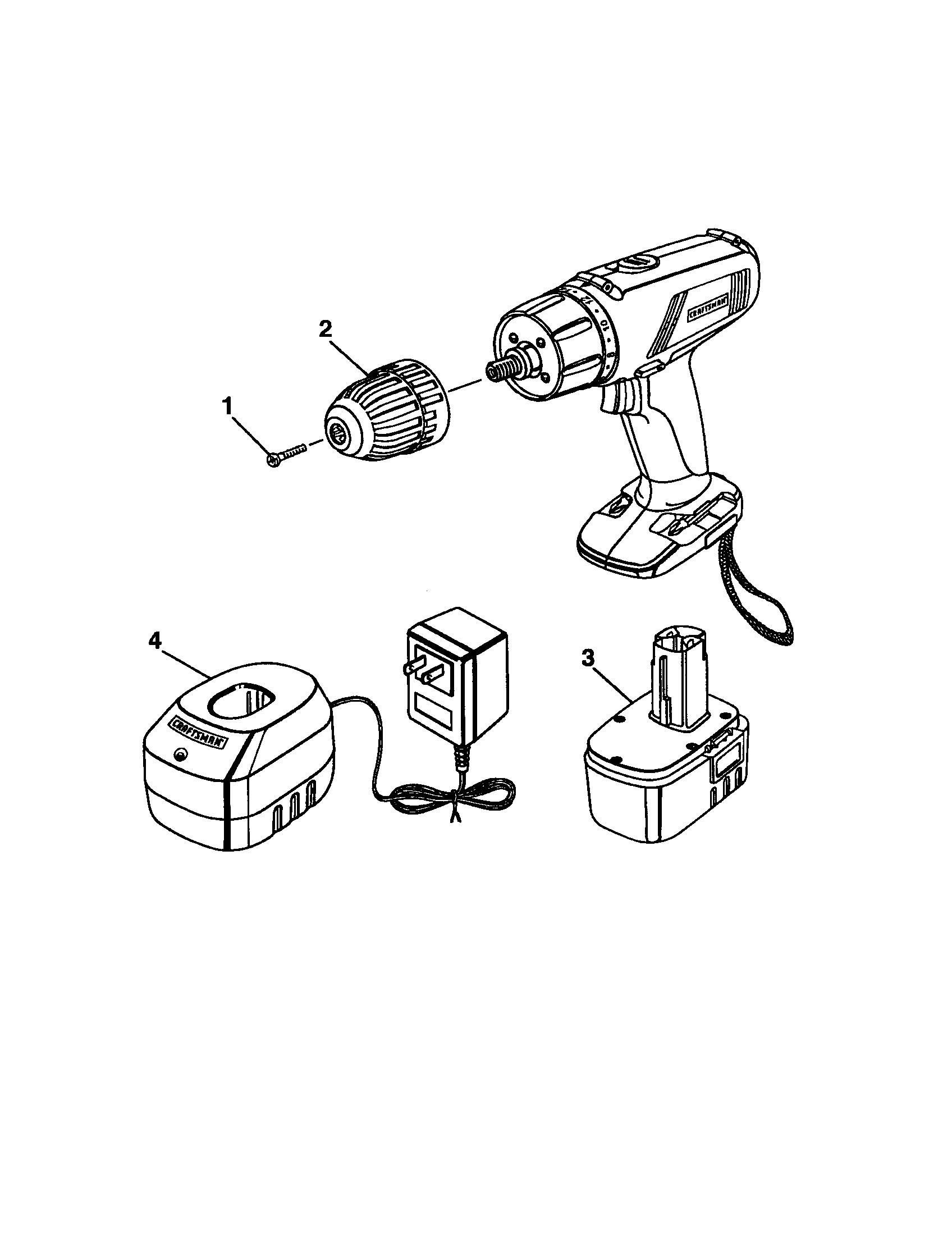 Chuck/battery pack/charger
