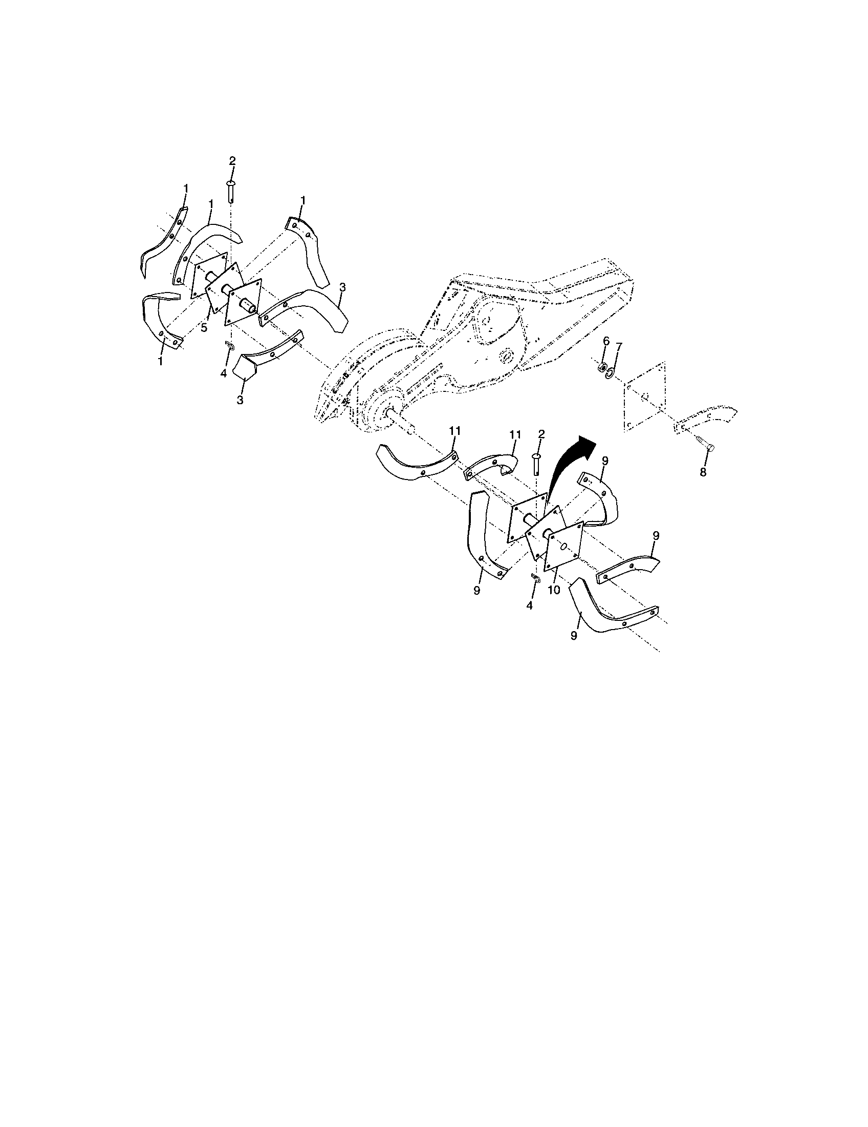 Tine assembly
