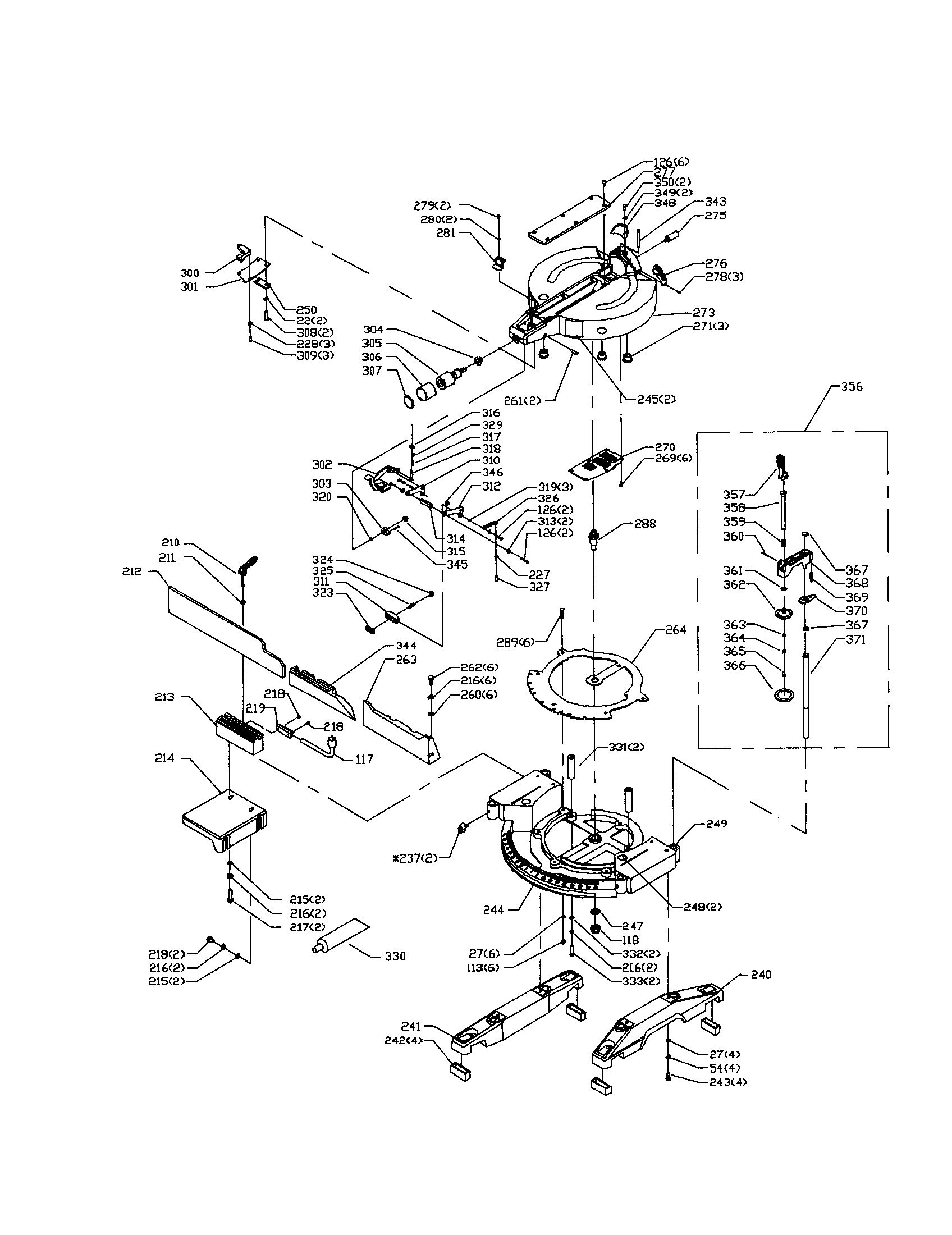 Rotating table/clamp assembly